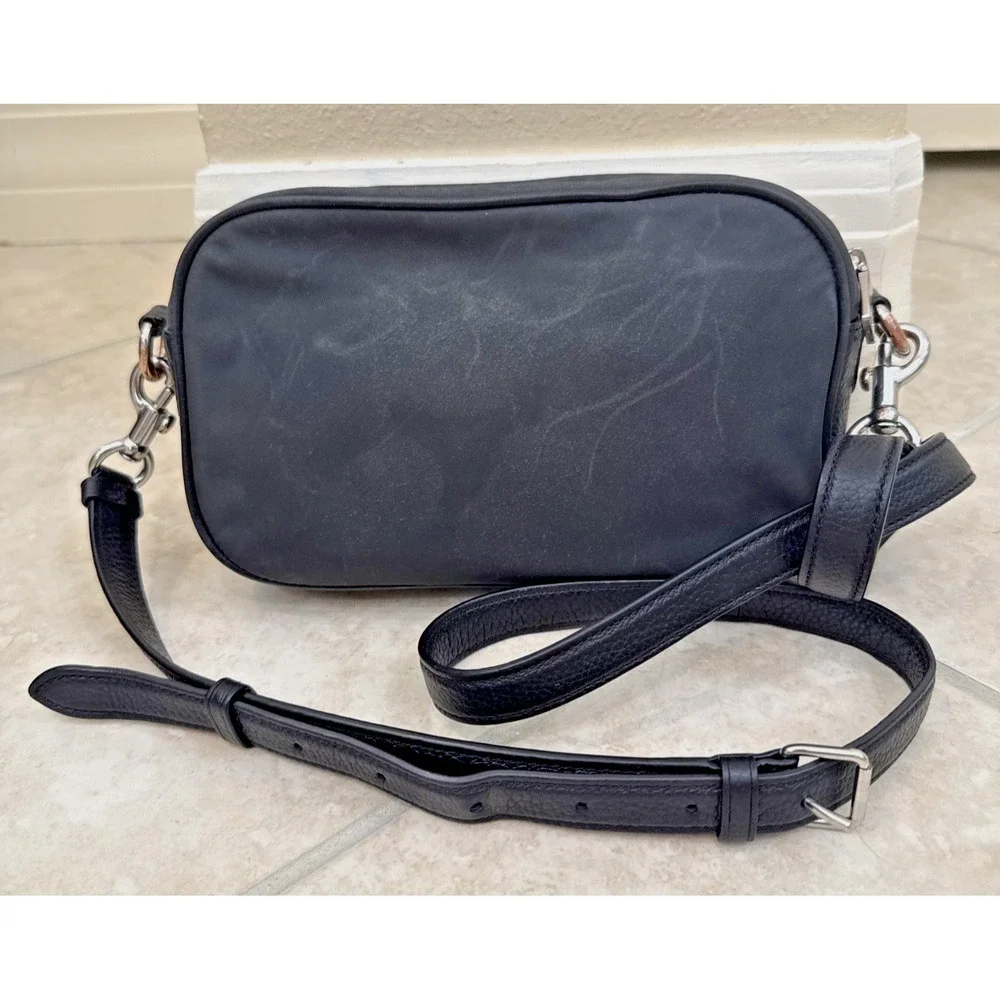 Coach Court Crossbody Camera Bag Nylon & Refined‎ Pebbled Leather C5050 Purse